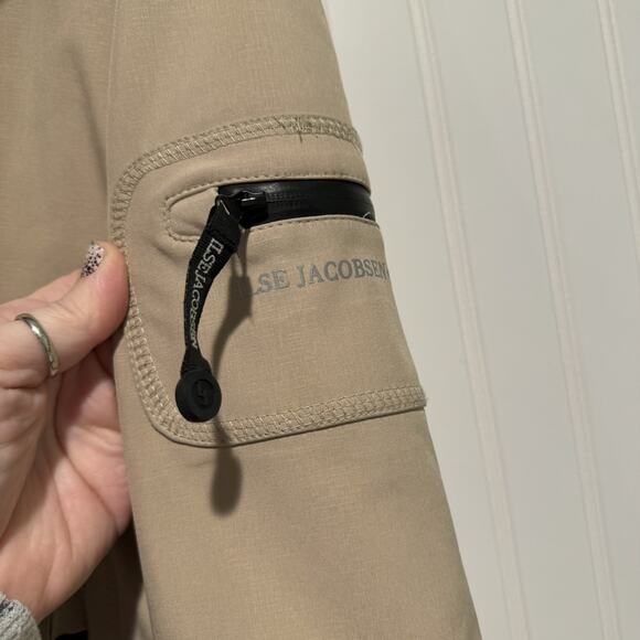 Ilse Jacobsen Tan Raincoat Fleece Lined Size 8 - Picture 4 of 7